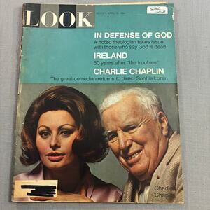 LOOK Magazine April 19 1966 Charlie Chaplin Sophia Loren Ireland Vintage Issue